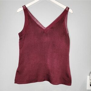 Ted Baker wine color tank top blouse